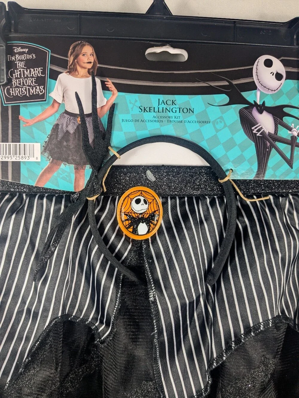 Disney Nightmare Before Christmas Jack Skellington Tutu Skirt Headband Set New